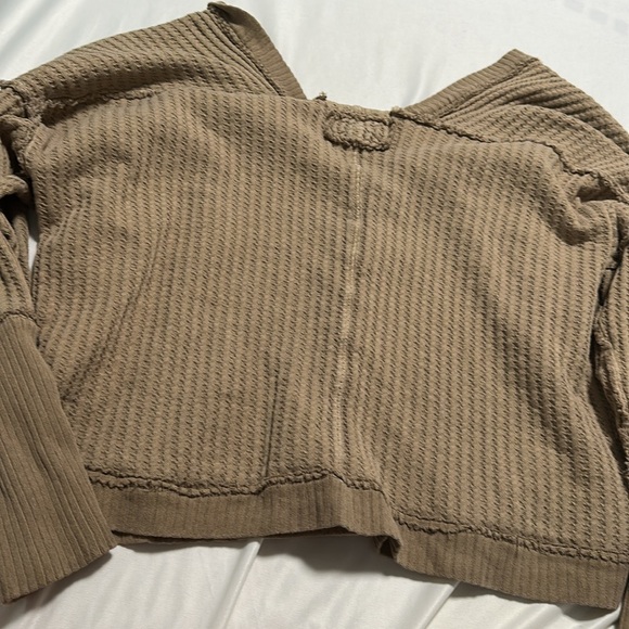 Free People We the Free New Magic Thermal Tee Golden Olive - Picture 9 of 9